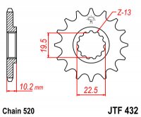 JT SPROCKET JTF432